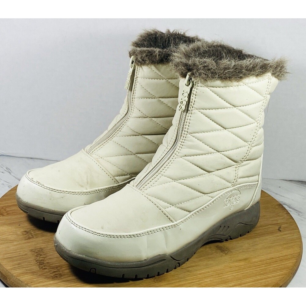 Totes Women's Esther Weather Boot Cream Size 6M